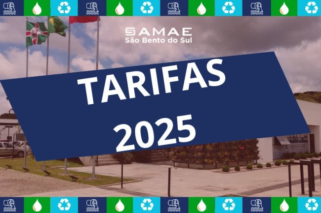 Tarifas de Água/Esgoto - 2025