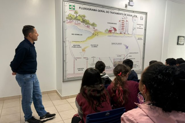 Escola Rodolfo Berti visita a Estação de Tratamento de Água